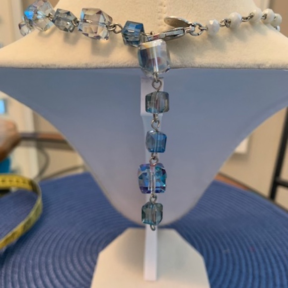 Shades of Blue and Gold Sparkle Necklace by Chico's - Picture 6 of 7